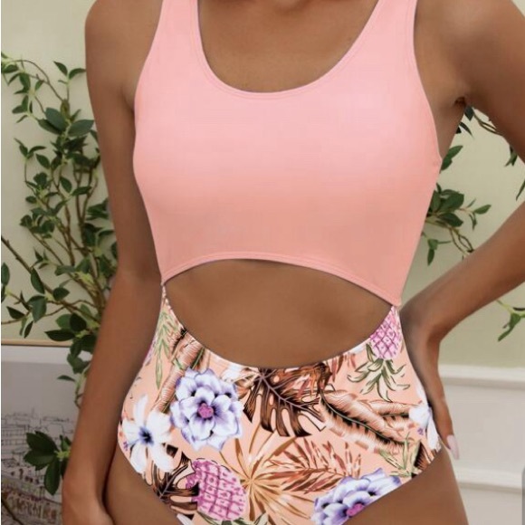 SEXY Floral Print Cut-out One Piece Swimsuit *NEW* - Picture 7 of 10